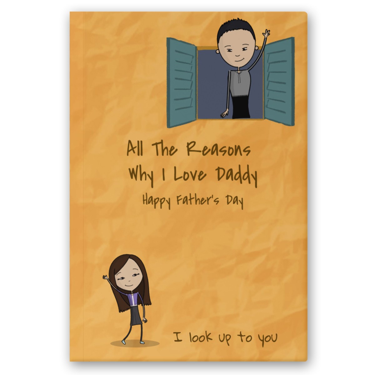 Personalized 'Why I Love' Daddy Book - Look Up To You Dad - Custom Father's Day, Birthday Gift for Daddy
