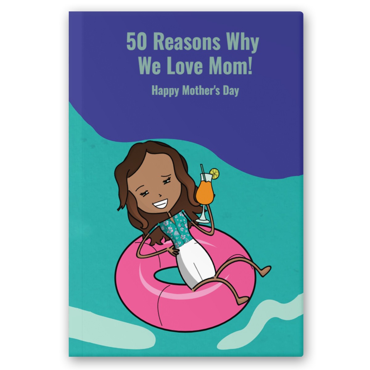 Personalized Book for Mom | Why I Love Mom Custom Mother's Day, Birthday Gift, Birthday From Adult Daughter/Son | Poolside Mom