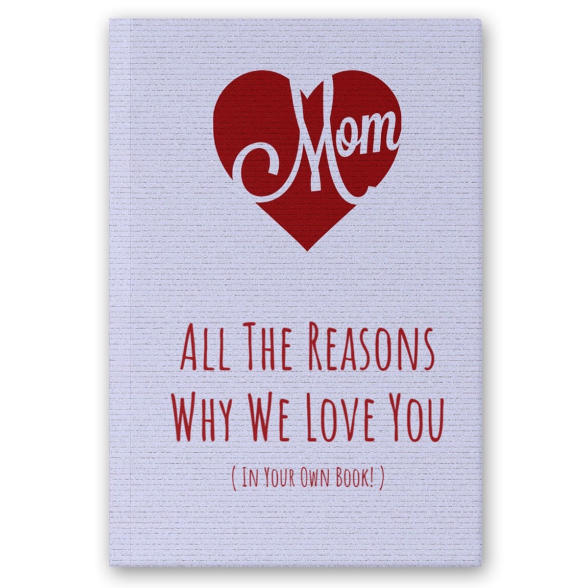 Personalized Book for Mom | Why I Love Mom Custom Mother's Day, Birthday Gift, Birthday From Adult Daughter/Son | Red Heart Mom