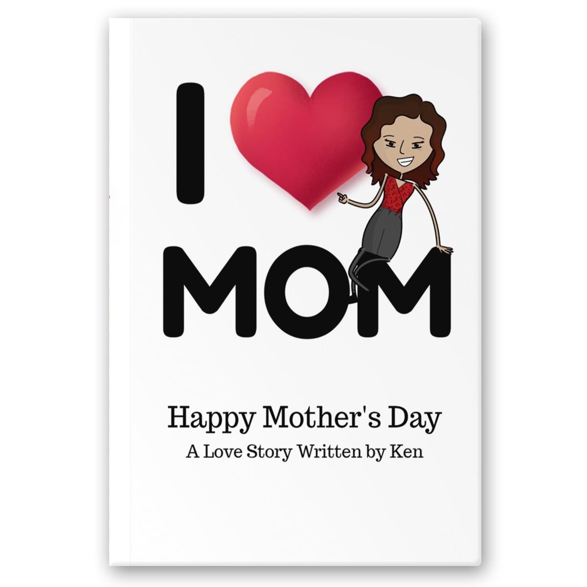 Personalized Book for Mom | Why I Love Mom Custom Mother's Day, Birthday Gift, Birthday From Adult Daughter/Son | I Heart Mom