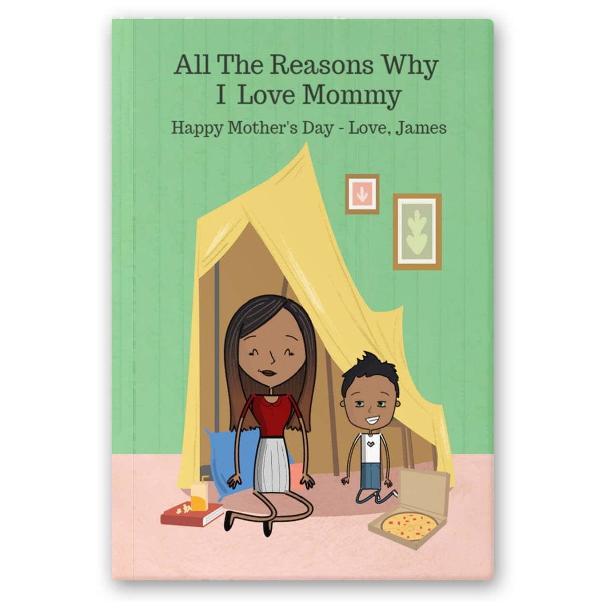 Personalized Book for Mommy | Why I Love Mom Custom Mother's Day, Birthday Gift, Birthday From Child | Fort Building