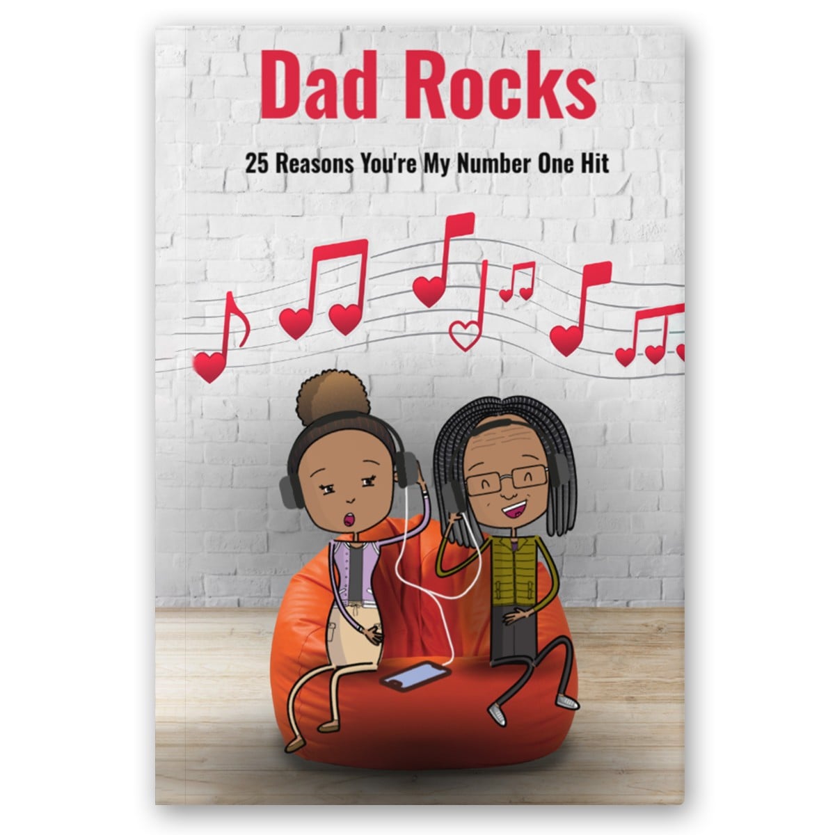 Personalized 'Why I Love' Dad Book - Music Dad Rocks - Custom Father's Day, Birthday Gift for Dad