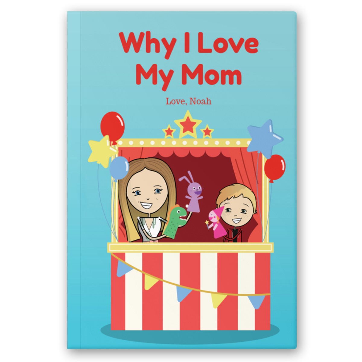 Personalized Book for Mom | Why I Love Mom Custom Mother's Day, Birthday Gift, Birthday From Child | Playtime Puppets
